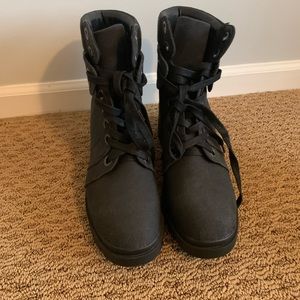 Grey Maurices combat boots, size 10